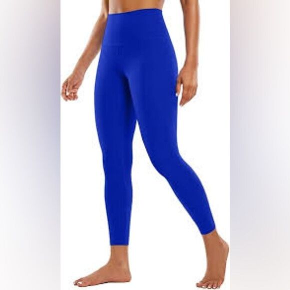 Champion Blue High-Waisted Leggings Large - Picture 1 of 9